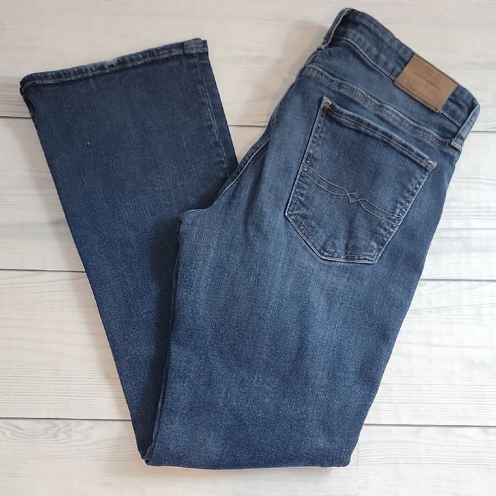 Lucky Brand Sweet Boot Blue Denim Jeans Womens Size 10